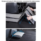 Car Camping Bed Folding Board SUV Rear Row Extension Board For Tesla, Gray, Gray Embossed, Black Embossed