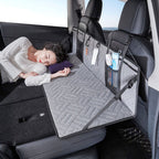 Car Camping Bed Folding Board SUV Rear Row Extension Board For Tesla, Gray, Gray Embossed, Black Embossed