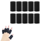 10pcs/set Basketball Riding Finger Sleeves Finger Joint Stretch Knit Sports Protectors, Black, Skin Tone, Blue, Gray Black