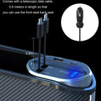 Digital Display Multifunctional Super Fast Charging Car Seat Gap Storage Box, Without Wireless Charging, With Wireless Charging