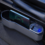 Digital Display Multifunctional Super Fast Charging Car Seat Gap Storage Box, Without Wireless Charging, With Wireless Charging