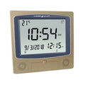 Desktop Digital Perpetual Calendar Study Alarm Clock Gold