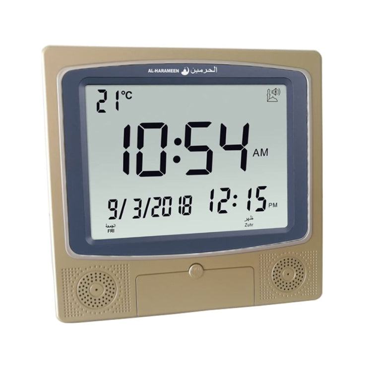 Desktop Digital Perpetual Calendar Study Alarm Clock Gold