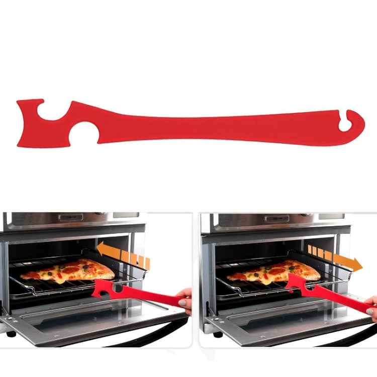 Kitchen Silicone Oven Rack Air Fryer Push Pull Tool with Longer Handle, Small 20 x 2.8cm, Large 28 x 3.8cm Small 20 x 2.8cm