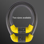 Bicycle And Electrical Vehicle 5-Digit Combination Lock Safety Anti-Theft Cycling Lock, 57 x 1.72cm