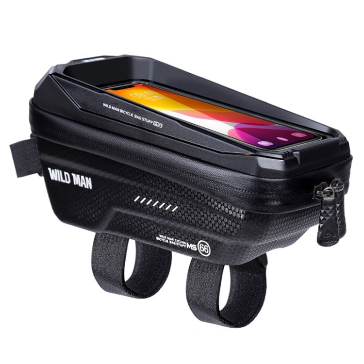 WILD MAN MS66 1.2L EVA Hard Shell Bicycle Front Beam Bag Cycling Touch Screen Phone Bag, MS66 MS66