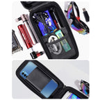 WILD MAN MS66 1.2L EVA Hard Shell Bicycle Front Beam Bag Cycling Touch Screen Phone Bag, MS66