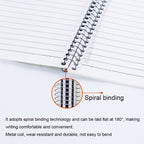 Deli 7688 A4 60-pages Spiral Bound Notebook Live Page Office Business Notepad
