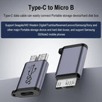 Micro B Male Adapter USB Link HDD Enclosure Interface Converter, USB Female Transfer, Type-C Female Transfer, USB Male Transfer, Type-C Male Transfer – Durable Build, Easy to Use