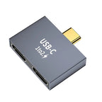 Type-C Docking Station Computer Charging Data Port Power Adapter, 2 x Type-C Female to 2 x Type-C Male, 2 x Type-C Female to Type-C Male – Aluminum Alloy 2 x Type-C Female to Type-C Male