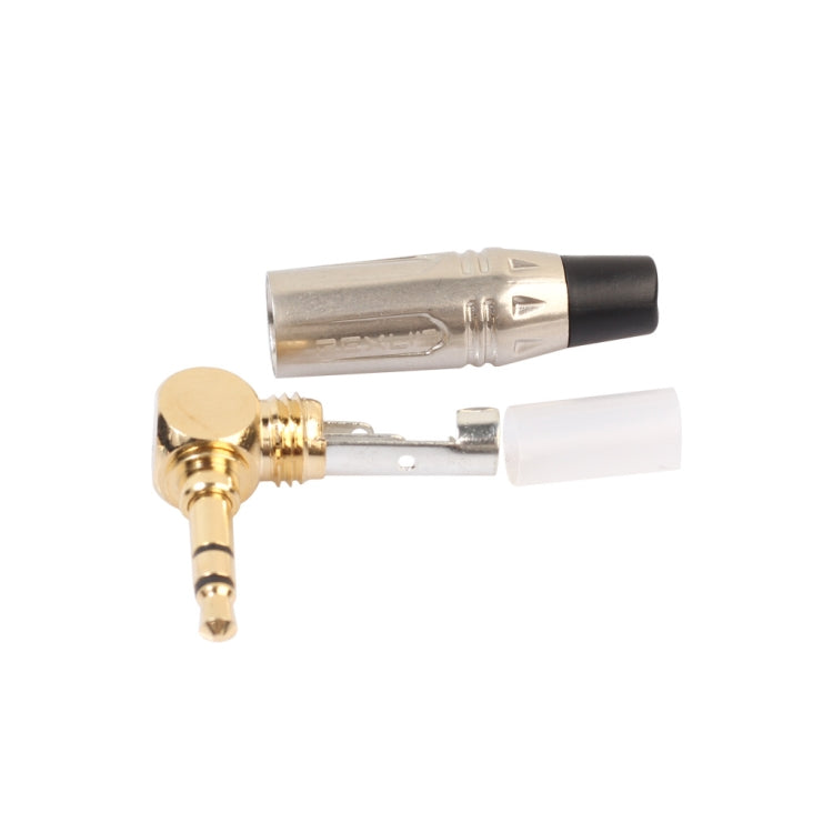 Zinc Alloy L-Shaped 90 Degree 3.5mm Stereo Headset Wire Welding Plug, Zinc Alloy – Durable Build, Easy to Use