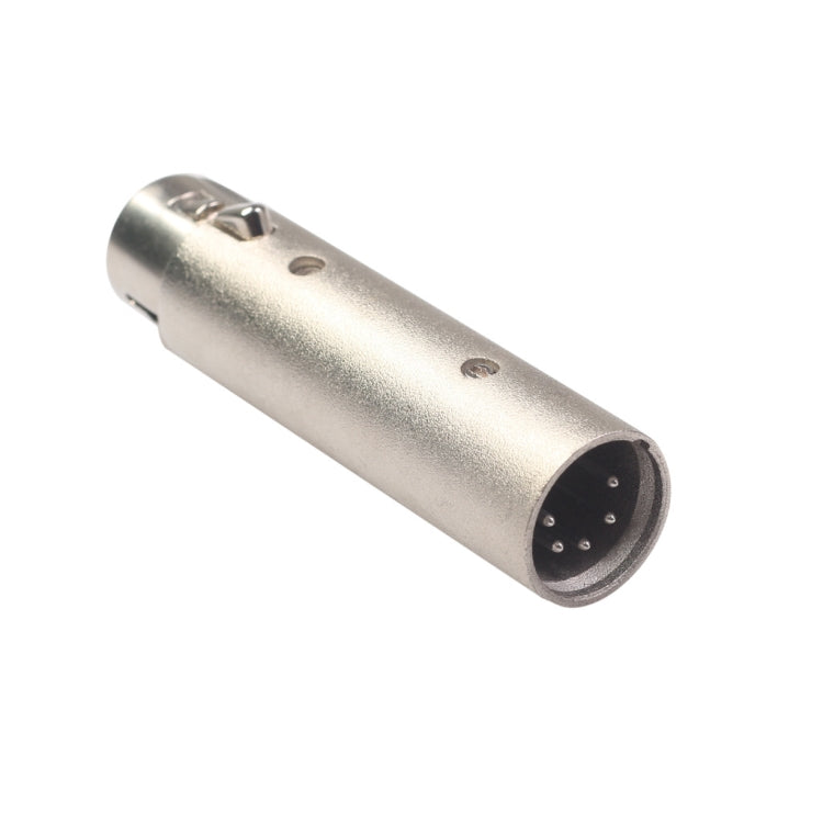 Zinc Alloy Shell Large 3Pin Female XLR to 5Pin XLR Male DMX Signal Lamp XLR Adapter, 3Pin Female XLR to 5Pin XLR Male 3Pin Female XLR to 5Pin XLR Male