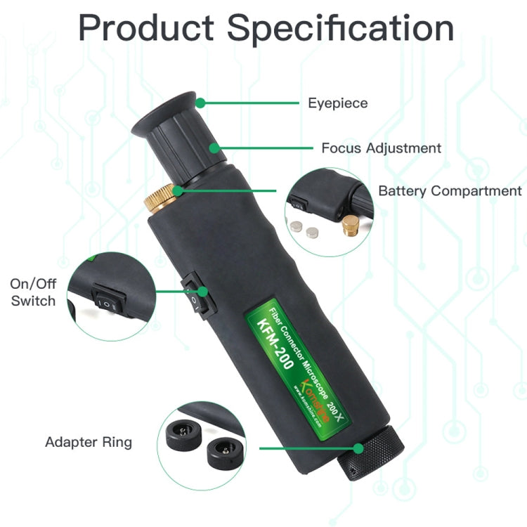 KomShine 200x Handheld Fiber Optic Magnifier Detector – Durable Build, Easy to Use