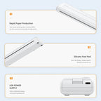 Small A4 Home Office Portable Inkless Printing Thermal Paper, 200pcs Thermal Paper