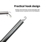 Aluminum Alloy Decoupler T-Shaped Fish Hook Remover Sea Fishing Equipment 24 X 7.5cm, Blue, Gray+Spring Rope