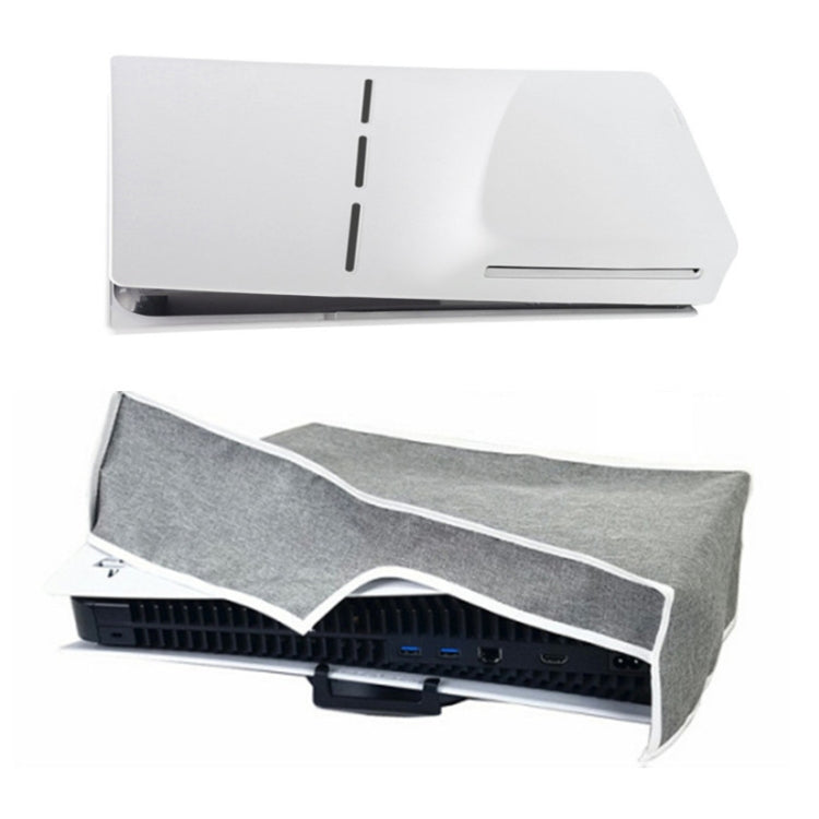 For PS5 Slim Disc & Digital Host Dust Cover Protective Case, Vertical Gray, Vertical Black, Horizontal Gray, Horizontal Black – Durable Build, Easy to Use Horizontal Gray