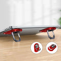 1pair Metal Laptop Invisible Stand Mini Desktop Heightening Cooling Rack Folding Keyboard Stand Red