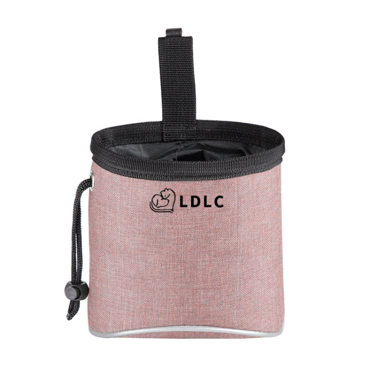 LDLC Outdoor Pet Snack Bag Oxford Cloth Reflective Dog Training Bag, Light Pink, Light Grey, Denim Blue Light Pink