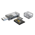 OTG Converter USB To SD/TF 2 In 1 Multi-Function Transparent Card Reader, Transparent – Card Slot Transparent