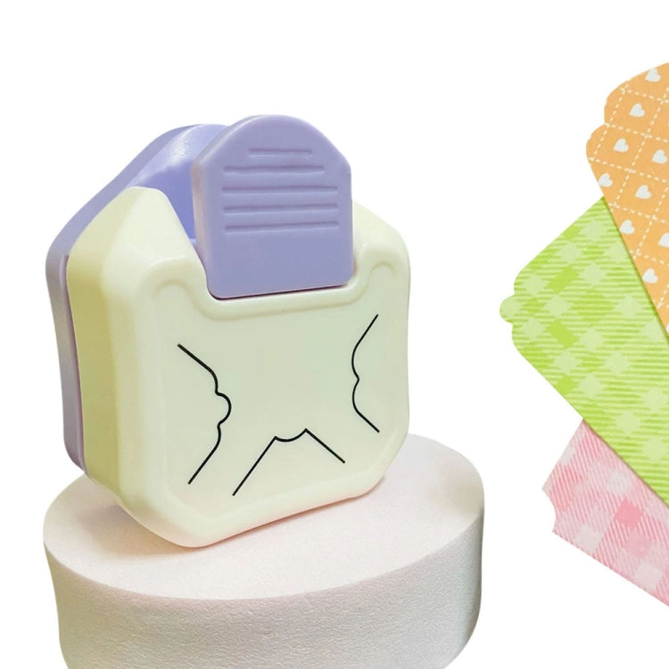 3 In 1 Fancy Corner Cutter Multi-angle Corner Cutter Chamfering Embosser, Beauty Corner (Purple), Round Corner (Green), Round Corner (Blue) Beauty Corner (Purple)
