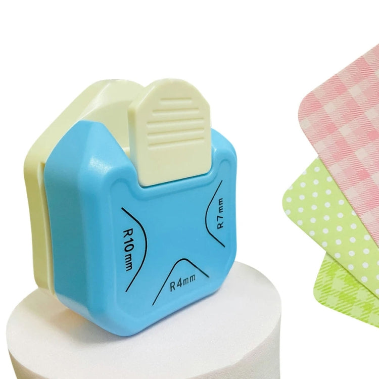 3 In 1 Fancy Corner Cutter Multi-angle Corner Cutter Chamfering Embosser, Beauty Corner (Purple), Round Corner (Green), Round Corner (Blue) – Durable Build, Easy to Use Round Corner (Blue)