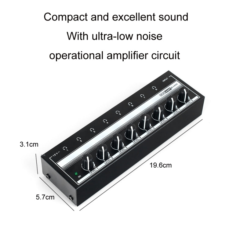 8-Channel Monitoring Multi-Channel Headphone Amplifier For Recording Studio, US Plug, HA800 – TPU