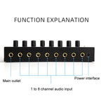 8-Channel Monitoring Multi-Channel Headphone Amplifier For Recording Studio, US Plug, HA800 – TPU