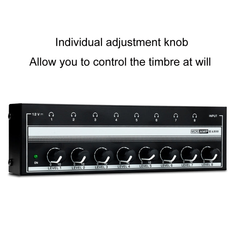 8-Channel Monitoring Multi-Channel Headphone Amplifier For Recording Studio, US Plug, HA800 – TPU