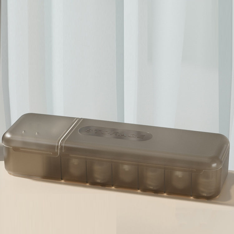 Desktop Data Cable Organizer With Lid Drawer Cord Storage Box – Non-slip Brown