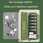 Desktop Data Cable Organizer With Lid Drawer Cord Storage Box