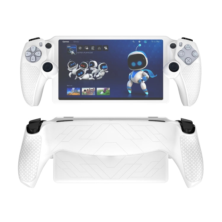 For Sony PS Portal Game Console Silicone Protective Cover Oil Spray All-Inclusive Protective Case, Silicone Silicone White