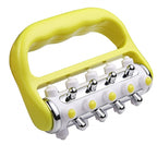 Handheld Curved Five-row Iron Column Roller Soothing Massager – Durable Build, Easy to Use