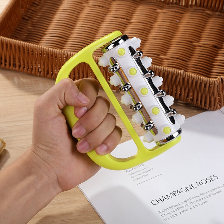 Handheld Curved Five-row Iron Column Roller Soothing Massager – Durable Build, Easy to Use