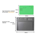 BAKU BA-692 2 In 1 Microscope Maintenance Insulation Pad Aluminum Alloy Silicone Work Mat