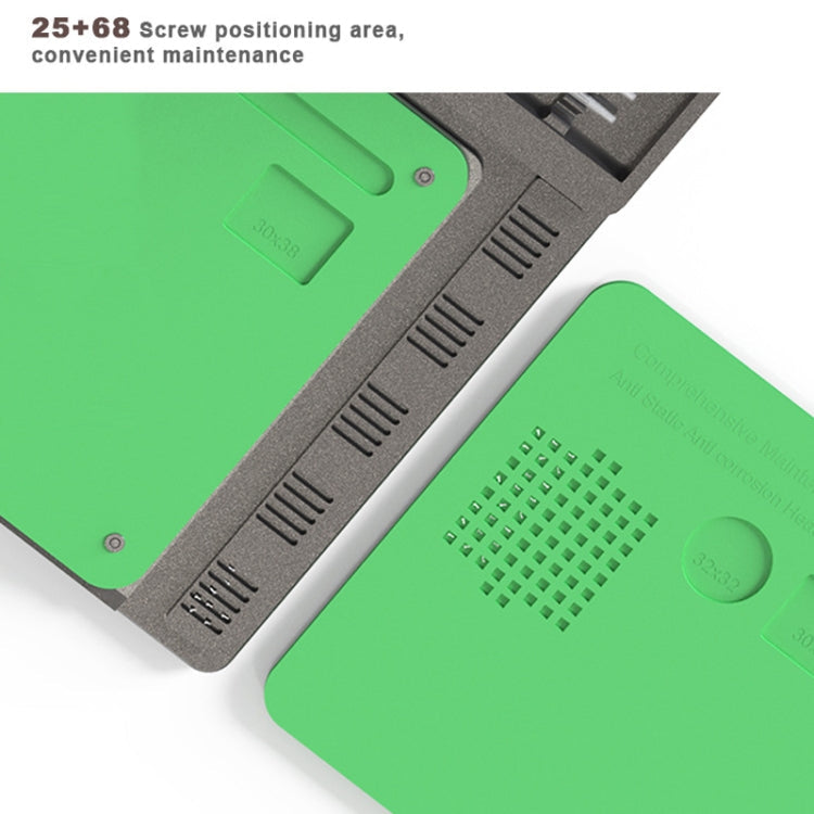 BAKU BA-692 2 In 1 Microscope Maintenance Insulation Pad Aluminum Alloy Silicone Work Mat