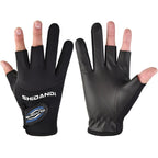 Fishing Fingerless Non-Slip Gloves Waterproof Wear-Resistant Lure Fishing Equipment Black