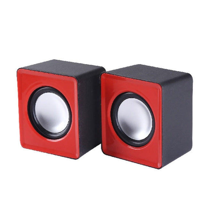 101TD 2 In 1 Mini Small Audio USB Cable Computer Speakers Red