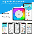 RGB Light Portable Mini Bluetooth Printer Inkless Document Label Printer, with 1-Roll Paper, with 5-Rolls Paper, with 5-Rolls Stickers, with 5 Paper+5 Stickers+3 Color Paper