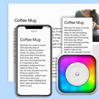 RGB Light Portable Mini Bluetooth Printer Inkless Document Label Printer, with 1-Roll Paper, with 5-Rolls Paper, with 5-Rolls Stickers, with 5 Paper+5 Stickers+3 Color Paper