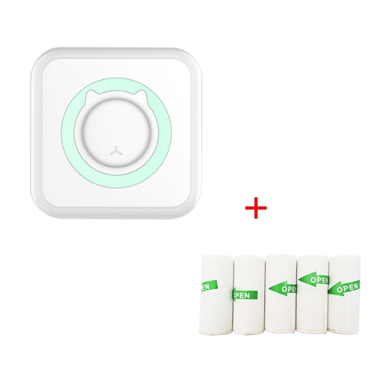 C15 Mini Student Bluetooth Inkless Photo Label Thermal Printer, Green+5 Paper, Pink+5 Paper, Green+5 Stickers, Pink+5 Stickers, Green+10 Paper, Pink+10 Paper, Green+5 Stickers+5 Paper, Pink+5 Stickers+5 Paper, Green+5 Stickers+5 Paper+3 Color Paper...... Green+5 Stickers