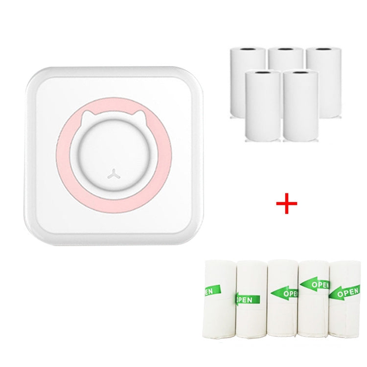 C15 Mini Student Bluetooth Inkless Photo Label Thermal Printer, Green+5 Paper, Pink+5 Paper, Green+5 Stickers, Pink+5 Stickers, Green+10 Paper, Pink+10 Paper, Green+5 Stickers+5 Paper, Pink+5 Stickers+5 Paper, Green+5 Stickers+5 Paper+3 Color Paper...... Pink+5 Stickers+5 Paper