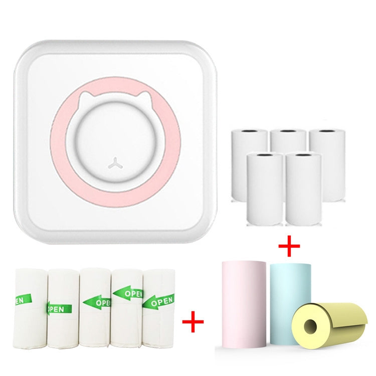 C15 Mini Student Bluetooth Inkless Photo Label Thermal Printer, Green+5 Paper, Pink+5 Paper, Green+5 Stickers, Pink+5 Stickers, Green+10 Paper, Pink+10 Paper, Green+5 Stickers+5 Paper, Pink+5 Stickers+5 Paper, Green+5 Stickers+5 Paper+3 Color Paper...... Pink+5 Stickers+5 Paper+3 Color Paper
