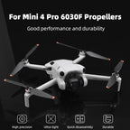Drone Propeller Blades 6030F Props Replacement Parts, For DJI Mini 4 Pro 2pairs, For DJI Mini 4 Pro 4pairs