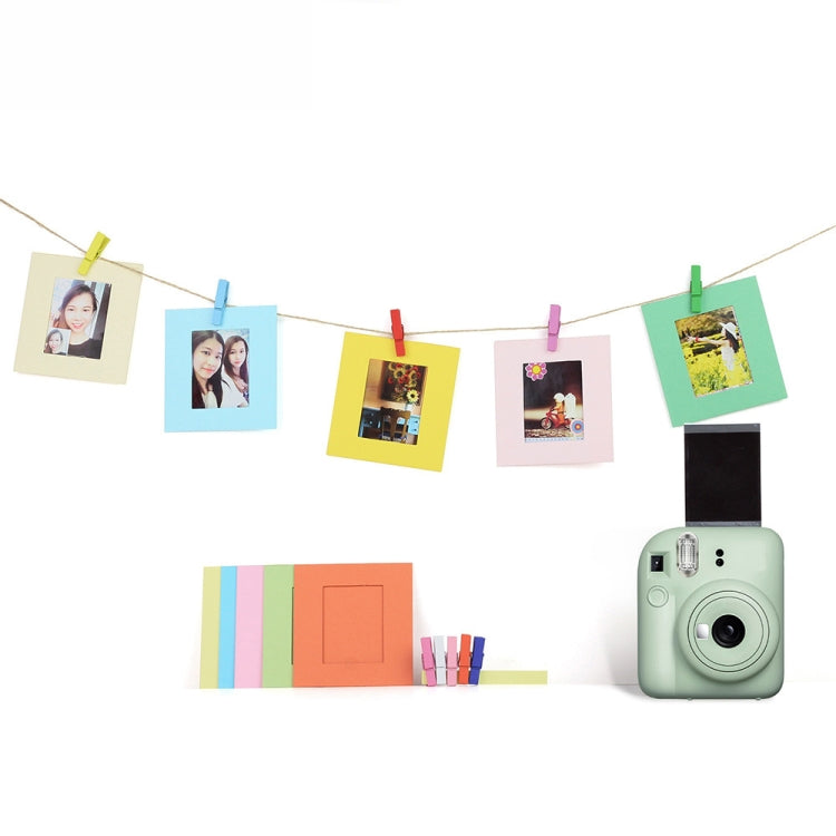 For Polaroid Mini12 7 in 1 Photo Album Sticker Photo Frame Camera Bag, Green, White, Blue, Pink, Purple – Shockproof, Wear-resistant