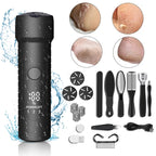 Electric Foot File Pedicure Kit Waterproof Feet Callus Remover, White, Kit 1 White, Kit 2 White, Matte Black, Kit 1 Black, Kit 2 Black – Waterproof, Fast Charging