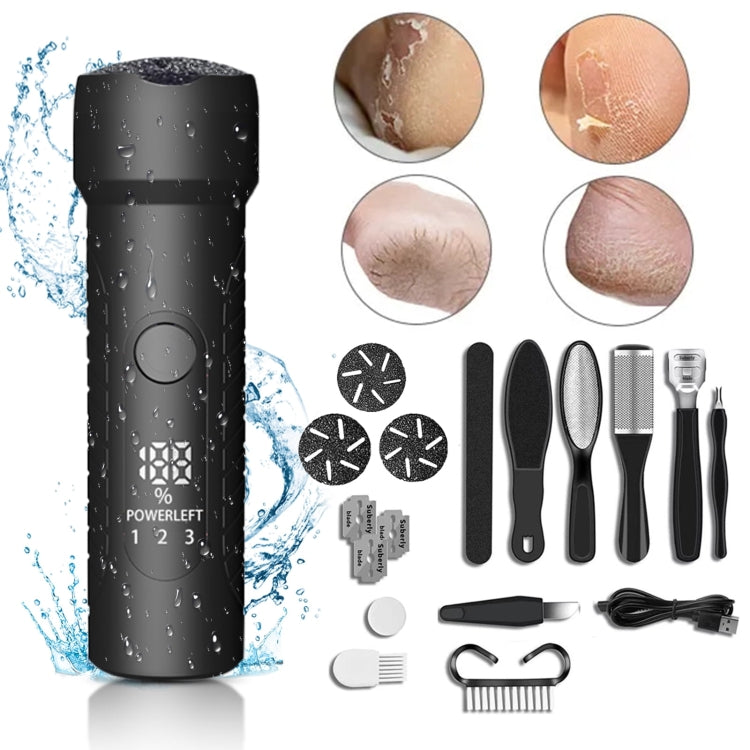 Electric Foot File Pedicure Kit Waterproof Feet Callus Remover, White, Kit 1 White, Kit 2 White, Matte Black, Kit 1 Black, Kit 2 Black – Waterproof, Fast Charging