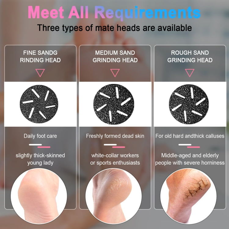 Electric Foot File Pedicure Kit Waterproof Feet Callus Remover, White, Kit 1 White, Kit 2 White, Matte Black, Kit 1 Black, Kit 2 Black – Waterproof, Fast Charging
