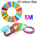 3D Printing Pen Consumables 1.75mm High Tough Line Material Environmental Raw Material Printing Silk Thread, 10colors /Set PCL 5m 10colors Set PCL 5m