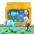 5pcs /Pack Genuine Plant VS Zombie Toy Set Children Cartoon Anime Doll, 686-1 Ice Shooter+Iron Barrel Zombie, 686-1 Pea Shooter+Barricades Zombie, 686-1 Big Spray Mushroom+Iron Barrel Zombie, 686-1 Cactus+Barricades Zombie 686-1 Ice Shooter+Iron Barrel Zombie