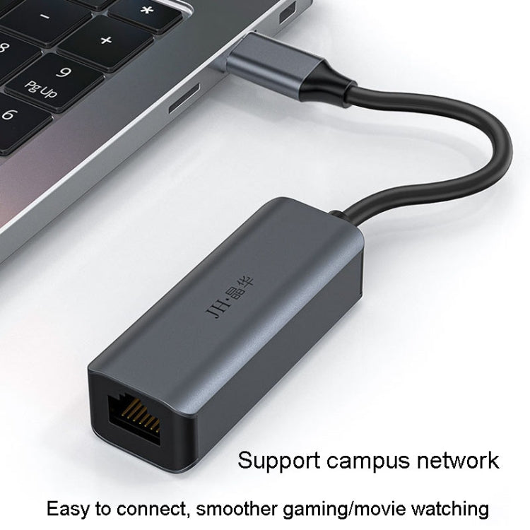JINGHUA Gigabit LAN Converter For Computer External Driverless Network Card, USB3.0 Single Port, Type-C Single Port, USB3.0 Four Port, Type-C Four Port – Anti-Scratch, Wear-resistant, Aluminum Alloy